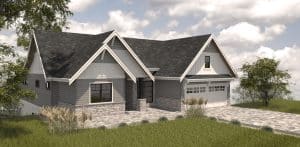 Luxury custom home in Victoria featuring a modern farmhouse design and refined exterior craftsmanship